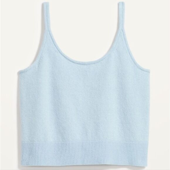 - NWT Supersoft Baby blue knit tank Top size M cropped nwt - Picture 9 of 9